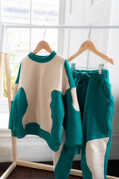 Two Tone Sweat Set